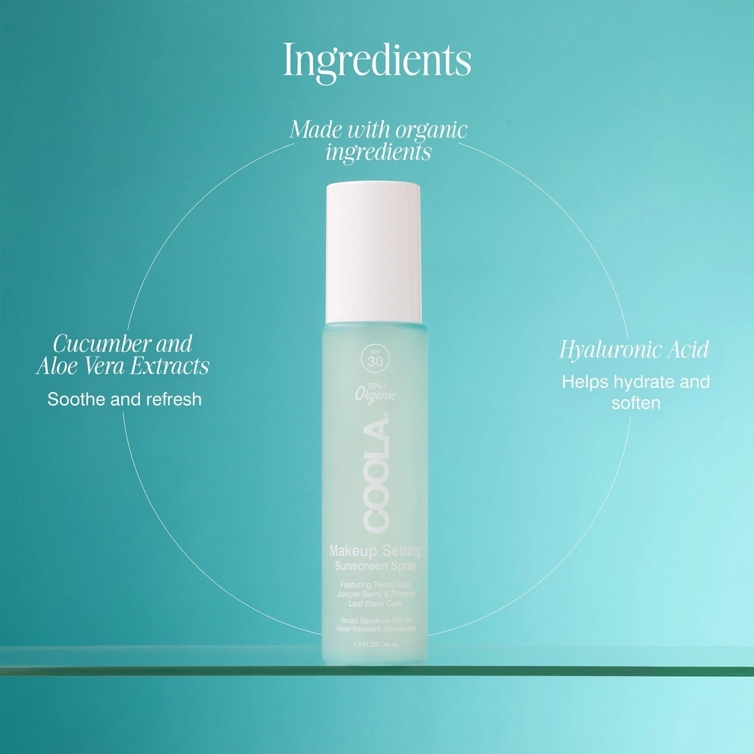 Coola Makeup Setting Spray Organic Sunscreen SPF 30 5 Coola Makeup Setting Spray Organic Sunscreen SPF 30 - Image 5
