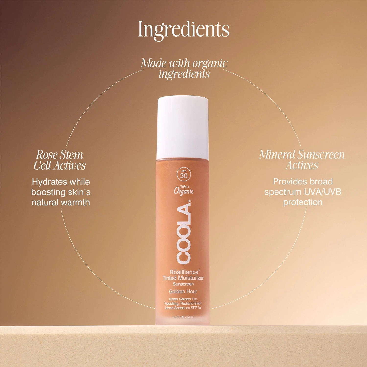 Coola Rosilliance Tinted Moisturizer Organic Sunscreen SPF 30 2 Coola Rosilliance Tinted Moisturizer Organic Sunscreen SPF 30 - Image 2