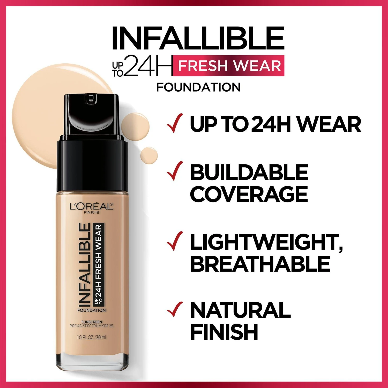 L'Oreal Infallible Fresh Wear 24HR Foundation 2 L'Oreal Infallible Fresh Wear 24HR Foundation - Image 2