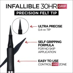 L'Oreal Infallible Grip Precision Felt Liquid Eyeliner -Outlet Rosmiral Store 2596852cm alt01