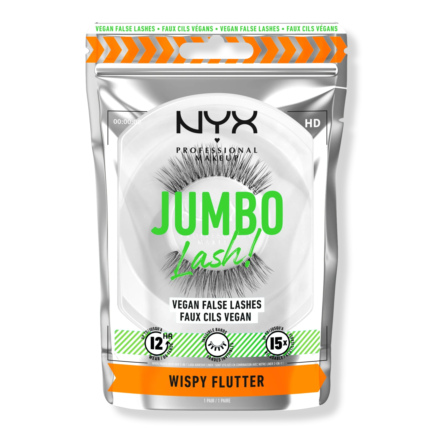 NYX PROFESSIONAL MAKEUP Jumbo Lash Vegan False Lashes - Wispy Flutter 7 NYX PROFESSIONAL MAKEUP Jumbo Lash Vegan False Lashes - Wispy Flutter - Image 7