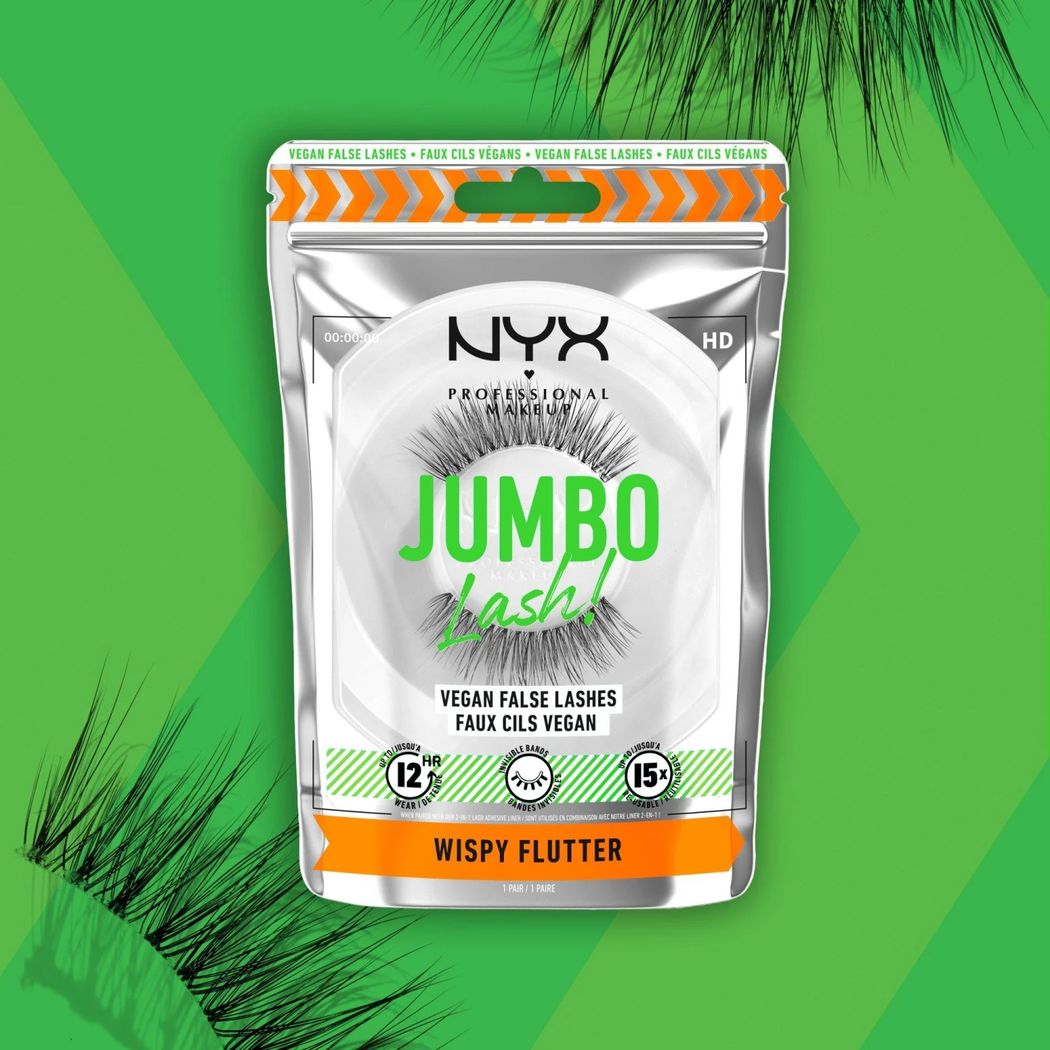 NYX PROFESSIONAL MAKEUP Jumbo Lash Vegan False Lashes - Wispy Flutter 1 NYX PROFESSIONAL MAKEUP Jumbo Lash Vegan False Lashes - Wispy Flutter