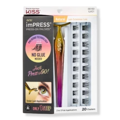 KISS ImPRESS Press-On Falsies Eyelash Clusters, Natural -Outlet Rosmiral Store 2604623