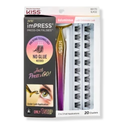 KISS ImPRESS Press-On Falsies Eyelash Clusters, Voluminous