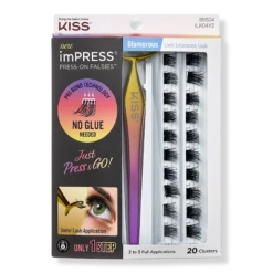 KISS ImPRESS Press-On Falsies Eyelash Clusters, Glamorous
