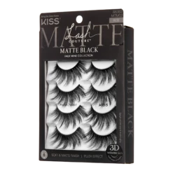 KISS Lash Couture Matte Black Eyelashes Multipack, Matte Cheviot