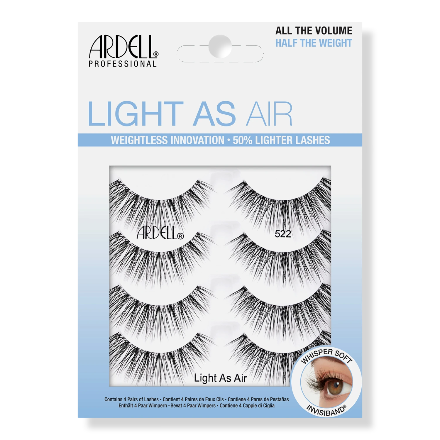 Ardell Light As Air Lashes #522 Multipack 1 Ardell Light As Air Lashes #522 Multipack