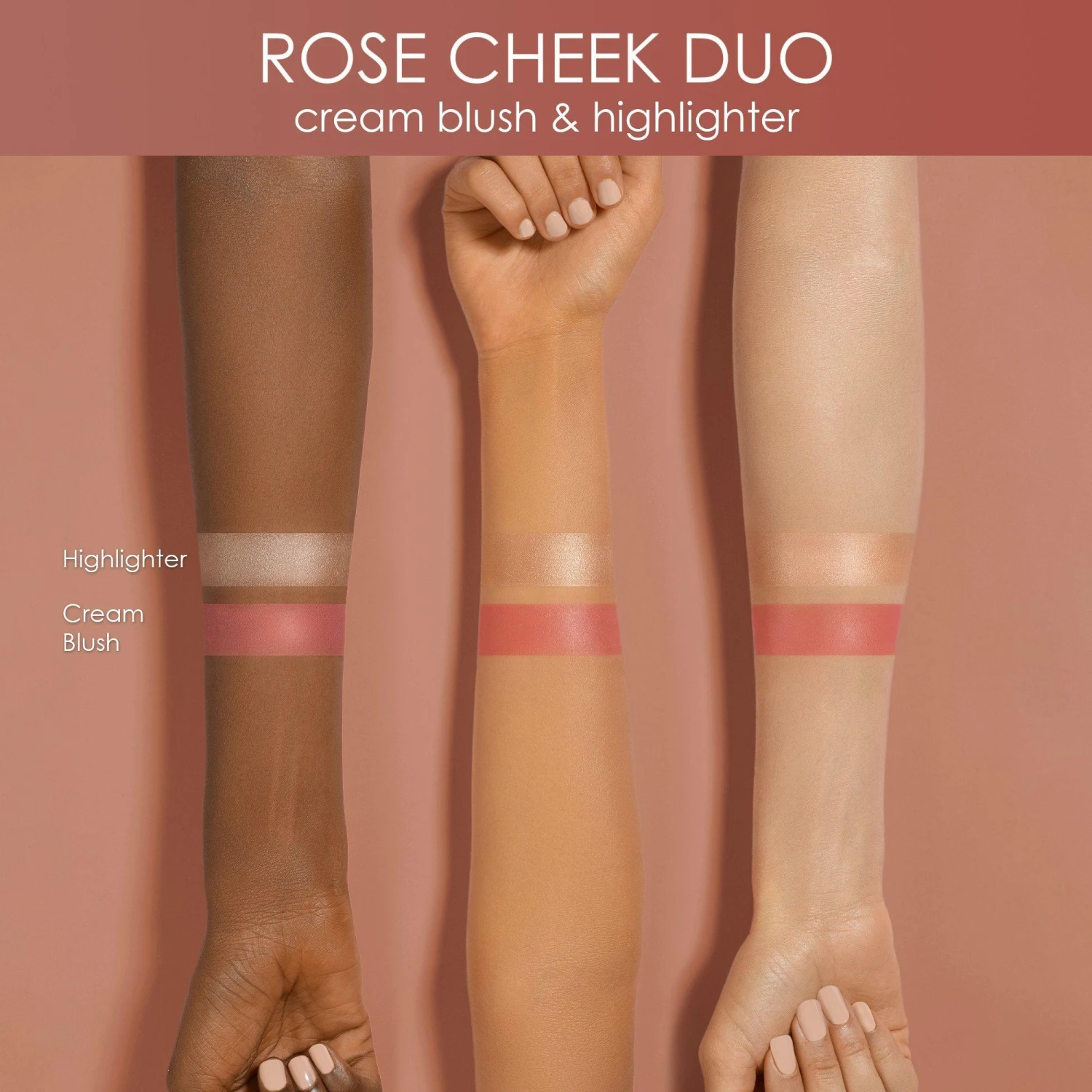 Rose Cheek Duo - Cream Blush And Highlighter 4 Rose Cheek Duo - Cream Blush And Highlighter - Image 4