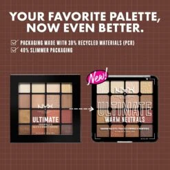 NYX PROFESSIONAL MAKEUP Ultimate Color Shadow Palette Warm Neutrals 17 NYX PROFESSIONAL MAKEUP Ultimate Color Shadow Palette Warm Neutrals -Outlet Rosmiral Store 2609541 alt04