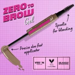 NYX PROFESSIONAL MAKEUP Zero To Brow Longwear Eyebrow Gel 16 NYX PROFESSIONAL MAKEUP Zero To Brow Longwear Eyebrow Gel -Outlet Rosmiral Store 2609553 alt02