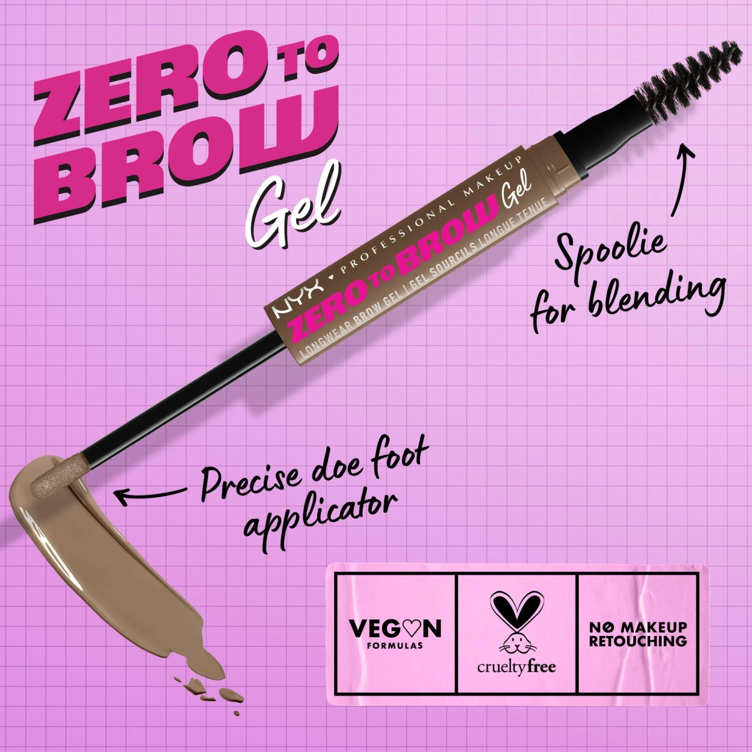 NYX PROFESSIONAL MAKEUP Zero To Brow Longwear Eyebrow Gel 8 NYX PROFESSIONAL MAKEUP Zero To Brow Longwear Eyebrow Gel - Image 8