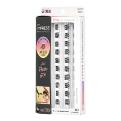 KISS ImPRESS Press-On Falsies Eyelash Clusters Wispy Refill Pack -Outlet Rosmiral Store 2610984 alt02